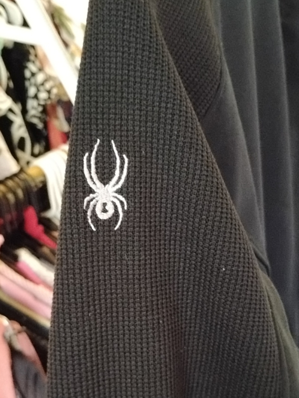 Skiers! SPYDER Black Full-Zip Performance Jacket